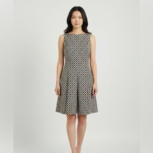 Ralph Lauren Navy and Gold Geometric Mini Dress. Ptp 17” length 34”